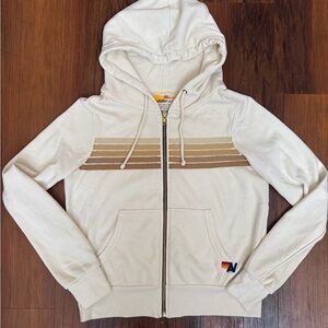 NWOT Aviator Nation 5 stripe neutral hoodie